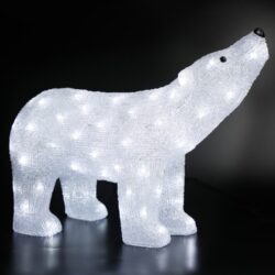 ΧΡΙΣΤΟΥΓΕΝΝΙΑΤΙΚΗ ΠΟΛΙΚΗ ΑΡΚΟΥΔΑ 3D 120 LED ΛΕΥΚΗ ΑΚΡΥΛΙΚΗ ΜΕ ΚΑΛΩΔΙΟ 300mm IP44 550x175x7375mm