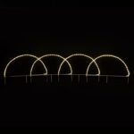 4 ΗΜΙΚΥΚΛΙΕΣ ΑΨΙΔΕΣ ΜΟΝΟΚΑΝΑΛΟΣ ΦΩΤΟΣΩΛΗΝΑΣ 124 LED 5.2m ΘΕΡΜΟ ΛΕΥΚΟ FLASH IP44 860x570mm ΜΕ 3m ΚΑΛΩΔΙΟ