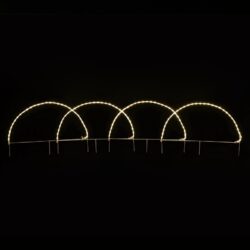 4 ΗΜΙΚΥΚΛΙΕΣ ΑΨΙΔΕΣ ΜΟΝΟΚΑΝΑΛΟΣ ΦΩΤΟΣΩΛΗΝΑΣ 124 LED 5.2m ΘΕΡΜΟ ΛΕΥΚΟ FLASH IP44 860x570mm ΜΕ 3m ΚΑΛΩΔΙΟ