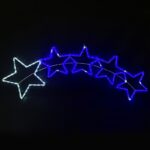 5 ΑΣΤΕΡΙΑ ΜΟΝΟΚΑΝΑΛΟΣ ΦΩΤΟΣΩΛΗΝΑΣ 144 LED 6m ΛΕΥΚΟ & ΚΙΤΡΙΝΟ FLASH IP65 1500x500mm ΜΕ 1.5m ΚΑΛΩΔΙΟ
