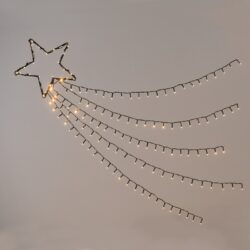 ΠΕΦΤΑΣΤΕΡΙΑ 5 150 LED ΣΕ ΣΕΙΡΑ ΑΝΑ 1m ΣΤΑΘΕΡΑ ΘΕΡΜΟ ΛΕΥΚΟ 8 ΠΡΟΓΡΑΜΜΑΤΑ ΑΝΤΑΠΤΟΡΑ 4.5VDC ΜΕ ΚΑΛΩΔΙΟ 5m IP44 300mm