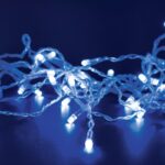 ΛΑΜΠΑΚΙΑ 180 LED ΣΕ ΣΕΙΡΑ ΚΑΟΥΤΣΟΥΚ ΜΠΛΕ ΑΝΑ 50mm ΑΝΤΑΠΤΟΡΑ 31VDC ΜΕ 8 ΠΡΟΓΡΑΜΜΑΤΑ & ΚΑΛΩΔΙΟ ΔΙΑΦΑΝΟ 3m IP44