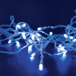 ΛΑΜΠΑΚΙΑ 180 LED ΣΕ ΣΕΙΡΑ ΚΑΟΥΤΣΟΥΚ ΜΠΛΕ ΑΝΑ 50mm ΑΝΤΑΠΤΟΡΑ 31VDC ΜΕ 8 ΠΡΟΓΡΑΜΜΑΤΑ & ΚΑΛΩΔΙΟ ΔΙΑΦΑΝΟ 3m IP44