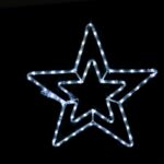ΔΙΠΛΑ ΑΣΤΕΡΙΑ ΜΟΝΟΚΑΝΑΛΟΣ ΦΩΤΟΣΩΛΗΝΑΣ 60 LED 2.5m ΨΥΧΡΟ ΛΕΥΚΟ IP44 460mm ΜΕ 1.5m ΚΑΛΩΔΙΟ