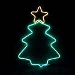 ΧΡΙΣΤΟΥΓΕΝΝΙΑΤΙΚΟ ΔΕΝΤΡΟ 200 LED NEON ΦΩΤΟΣΩΛΗΝΑ 2m SMD ΘΕΡΜΟ ΛΕΥΚΟ ΣΤΑΘΕΡΟ ΠΡΑΣΙΝΟ ΜΕ 1.5m ΚΑΛΩΔΙΟ IP44 385x540mm