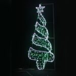 ΕΠΙΣΤΗΛΟ ΔΙΑΚΟΣΜΗΤΙΚΟ ΧΡΙΣΤΟΥΓΕΝΝΙΑΤΙΚΟ ΔΕΝΤΡΟ 270 LED ΨΥΧΡΟ ΛΕΥΚΟ ΜΟΝΟΚΑΝΑΛΟ 7.5m & 200 LED ΛΑΜΠΑΚΙΑ ΠΡΑΣΙΝΑ ΣΤΑΘΕΡΑ ΜΕ 1.5m ΚΑΛΩΔΙΟ IP65 750x2000mm - Image 2