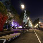 ΕΠΙΣΤΗΛΟ ΔΙΑΚΟΣΜΗΤΙΚΟ ΧΡΙΣΤΟΥΓΕΝΝΙΑΤΙΚΟ ΔΕΝΤΡΟ 270 LED ΨΥΧΡΟ ΛΕΥΚΟ ΜΟΝΟΚΑΝΑΛΟ 7.5m & 200 LED ΛΑΜΠΑΚΙΑ ΠΡΑΣΙΝΑ ΣΤΑΘΕΡΑ ΜΕ 1.5m ΚΑΛΩΔΙΟ IP65 750x2000mm