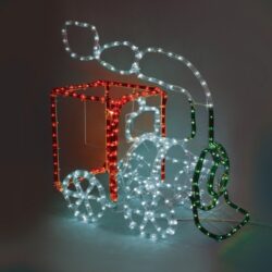 ΤΡΕΝΟ ΜΟΝΟΚΑΝΑΛΟΣ ΦΩΤΟΣΩΛΗΝΑΣ 288 LED 12m ΣΤΑΘΕΡΑ ΠΟΛΥΧΡΩΜΑ IP44 500x2100x410mm ΜΕ 1.5m ΚΑΛΩΔΙΟ