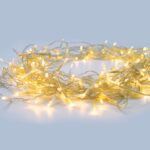 ΛΑΜΠΑΚΙΑ 300 LED ΣΕ ΣΕΙΡΑ ΘΕΡΜΟ ΛΕΥΚΟ ΚΑΟΥΤΣΟΥΚ ΑΝΤΑΠΤΟΡΑ 31VDC ΜΕ ΔΥΝΑΤΟΤΗΤΑ ΕΠΕΚΤΑΣΗΣ MAX 2 ΣΕΤ & ΚΑΛΩΔΙΟ ΔΙΑΦΑΝΟ 3m IP44 50mm