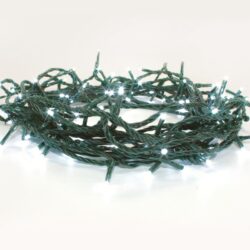 ΛΑΜΠΑΚΙΑ 300 LED ΣΕ ΣΕΙΡΑ ΣΟΥΠΕΡ ΨΥΧΡΟ ΛΕΥΚΟ ΚΑΟΥΤΣΟΥΚ ΑΝΑ 50mm ΑΝΤΑΠΤΟΡΑ 31VDC 8 ΠΡΟΓΡΑΜΜΑΤΑ & ΚΑΛΩΔΙΟ ΠΡΑΣΙΝΟ IP44 15mm