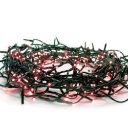 ΛΑΜΠΑΚΙΑ 300 LED ΣΕ ΣΕΙΡΑ ΚΑΟΥΤΣΟΥΚ ΚΟΚΚΙΝΟ ΑΝΑ 50mm ΑΝΤΑΠΤΟΡΑ 31VDC ΜΕ 8 ΠΡΟΓΡΑΜΜΑΤΑ & ΚΑΛΩΔΙΟ ΠΡΑΣΙΝΟ IP44 15mm