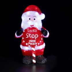 ΧΡΙΣΤΟΥΓΕΝΝΙΑΤΙΚΟΣ ΑΙ ΒΑΣΙΛΗΣ ΟΡΘΙΟΣ 3D 60 LED ΛΕΥΚΑ ΑΚΡΥΛΙΚΗ ΜΕ ΚΑΛΩΔΙΟ 300mm IP44 245x180x400mm
