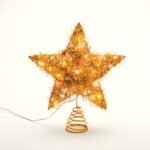ΚΟΡΥΦΗ ΔΕΝΤΡΟΥ ΑΣΤΕΡΙ ΧΡΥΣΟ ΚΥΡΤΟ 20 MINI LED ΘΕΡΜΟ ΛΕΥΚΟ ΜΠΑΤΑΡΙΑΣ 3xAA IP20 230x50x200mm