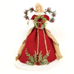 ΚΟΡΥΦΗ ΔΕΝΤΡΟΥ ΥΦΑΣΜΑΤΙNΟΣ ΑΓΓΕΛΟΣ ΜΕ ΚΟΚΚΙΝΟ ΦΟΡΕΜΑ 400mm