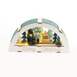 ΧΡΙΣΤΟΥΓΕΝΝΙΑΤΙΚΟ ΔΙΑΚΟΣΜΗΤΙΚΟ ΞΥΛΙΝΟ 10 LED ΘΕΡΜΟ ΛΕΥΚΟ ΜΕ ΜΠΑΤΑΤΑΡΙΕΣ 2xAAA IP20 260x55x135mm