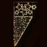 "ΕΠΙΣΤΗΛΟ ΔΙΑΚΟΣΜΗΤΙΚΟ 6 ΑΣΤΕΡΙΑ & ΚΑΤΑΡΡΑΚΤΗΣ ΜΟΝΟΚΑΝΑΛΟΣ ΦΩΤΟΣΩΛΗΝΑΣ 464 LED ΨΥΧΡΟ ΛΕΥΚΟ 8m & LED ΣΕ ΣΕΙΡΑ 9.6m ΜΠΛΕ ΣΤΑΘΕΡΑ IP65 1800x800mm ΜΕ 1.5m ΚΑΛΩΔΙΟ