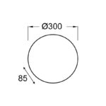 ALBATRE-ΦΩΤΙΣΤΙΚΟ ΕΠΙΤΟΙΧΙΟ/ΟΡΟΦΗΣ ΛΕΥΚΟ ΓΥΑΛΙΝΟ ΣΥΜΒΑΤΙΚΟ IP20 Φ30 - Image 2