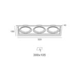 BLACK COLOR SPOT 3xGU10 130x320 - Image 4