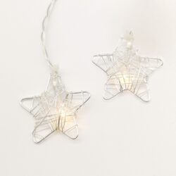 ΔΙΑΚΟΣΜΗΤΙΚΑ ΛΑΜΠΑΚΙΑ ΑΣΤΕΡΙ ΜΕΤΑΛΛΙΚΟ ΑΣΗΜΙ 10 LED ΣΕ ΣΕΙΡΑ ΘΕΡΜΟ ΛΕΥΚΟ ΜΠΑΤΑΡΙΕΣ 3xΑΑ ΜΕ ΧΡΟΝΟΔΙΑΚΟΠΤΗ 6ΟΝ/18OFF