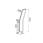 ΕΠΙΤΟΙΧΟ Φ/Σ LED 9W 3000K ΑΛΟΥΜΙΝΙΟ ΜΑΥΡΟ 40X7X12CM ZEN - Image 4