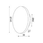 ECLIPSE-ΦΩΤΙΣΤΙΚΟ ΕΠΙΤΟΙΧΟ/ΟΡΟΦΗΣ ΛΕΥΚΟ MDF LED SMD 5W 3000Κ 400LM IP20 ΚΥΚΛΟΣ Φ14ΧΗ3,6CM - Image 3