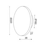 ECLIPSE-ΦΩΤΙΣΤΙΚΟ ΕΠΙΤΟΙΧΟ/ΟΡΟΦΗΣ ΚΑΦΕ MDF LED SMD 10W 3000Κ 800LM IP20 ΚΥΚΛΟΣ Φ22XH3,6CM - Image 3