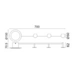 NETTO ΦΩΤΙΣΤΙΚΟ EΠITOIXO ΑmmΩΔΕΣ ΛΕΥΚΟ ΜΕΤΑΛΛΙΚΟ LED 7W 3000K 560Lm IP20 700Χ50mm - Image 2