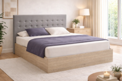 Κρεβάτι ξύλινο διπλό Zen με Δώρο Κρεβατοσάνιδα