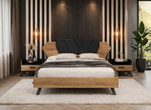 Κρεβάτι διπλό με 2 κομοδίνα