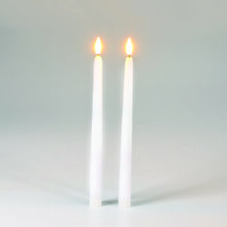 2 ΚΕΡΙΑ  ΑΛΗΘΙΝΑ ΛΕΥΚΑ ΜΕ 2 LED ΘΕΡΜΟ ΛΕΥΚΟ ΜΠΑΤΑΡΙΕΣ 2xAAA (ΔΕΝ ΣΥΜΠ) ΜΕ ΤΗΛΕΧΕΙΡΙΣΤΗΡΙΟ ON/OFF IP20 Φ22x270mm