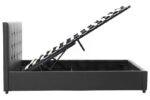Κρεβάτι Roi pakoworld 160x200 PU μαύρο ματ + αποθηκευτικό χώρο - Image 6