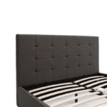 Κρεβάτι Roi pakoworld 160x200 ύφασμα ανθρακί + αποθηκευτικό χώρο - Image 6