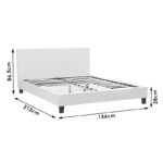 Κρεβάτι Nevil pakoworld 150x200 με ύφασμα χρώμα ανθρακί - Image 9