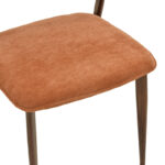 Καρέκλα Dolez pakoworld terracotta ύφασμα-πόδι καρυδί μέταλλο 49x58.5x82εκ - Image 7