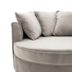 Πολυθρόνα-καναπές Ophelia pakoworld βελούδο γκρι 123x120x85εκ - Image 6