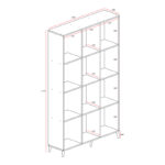 Βιβλιοθήκη FIRENZE pakoworld χρώμα sonoma 107x28,6x178εκ - Image 5