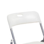 Καρέκλα πτυσσόμενη Daxton pakoworld PP λευκό-ασημί 49x46.5x73.5εκ - Image 3
