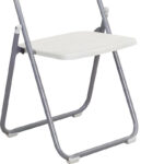 Καρέκλα πτυσσόμενη Daxton pakoworld PP λευκό-ασημί 49x46.5x73.5εκ - Image 4