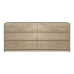 Συρταριέρα Kuanger pakoworld mdf σε φυσική απόχρωση 120x40x70εκ