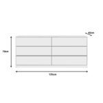 Συρταριέρα Kuanger pakoworld mdf σε λευκή απόχρωση 120x40x70εκ - Image 2