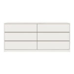 Συρταριέρα Kuanger pakoworld mdf σε λευκή απόχρωση 120x40x70εκ