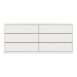 Συρταριέρα Kuanger pakoworld mdf σε λευκή απόχρωση 120x40x70εκ