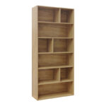 Βιβλιοθήκη Evergin pakoworld mdf σε oak απόχρωση 80x30x180εκ - Image 2