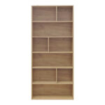 Βιβλιοθήκη Evergin pakoworld mdf σε oak απόχρωση 80x30x180εκ - Image 3