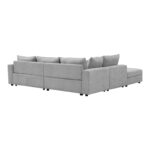 Πολυμορφικός καναπές Navaro pakoworld ύφασμα γκρι 281x256x85εκ - Image 7