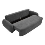 Καναπές-κρεβατι τριθέσιος Sereno pakoworld ύφασμα ανθρακί 233x91x82εκ - Image 4