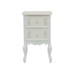 Κομοδίνο Pazlen Inart mdf σε λευκή αντικέ απόχρωση 40x45x65εκ - Image 2