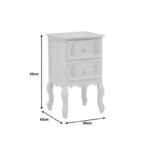 Κομοδίνο Pazlen Inart mdf σε λευκή αντικέ απόχρωση 40x45x65εκ - Image 7