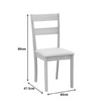 Καρέκλα Dallan pakoworld rubberwood λευκό 40x47.5x89εκ - Image 9