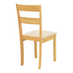 Καρέκλα Dallan pakoworld rubberwood σε φυσική απόχρωση 40x47.5x89εκ - Image 2